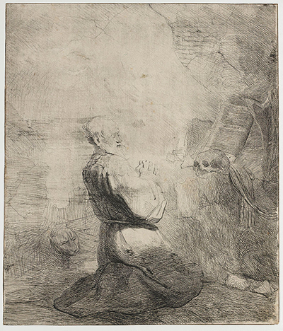 Hl Hieronymus kniend Rembrandt